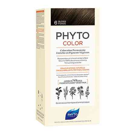Фито Фитоколор безаммиачная крем-краска для воло Phyto PhytoColor Coloration Permanente 6 Темно-русый 112 мл Днепр