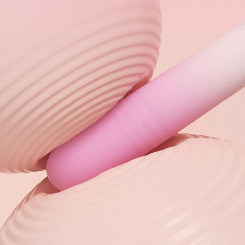 Двойной вибратор Zemalia Arousal с фрикцией и вакуумным стимулятором + APP, градиент розовый Sex Aura Киев - изображение 8