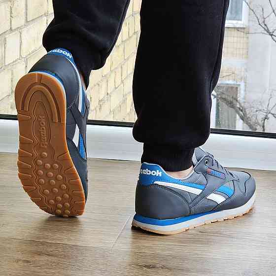 Чоловічі Кросівки Reebok Classic Сірі Шкіряні Рибок (розміри: 45) Відео Огляд Дніпро