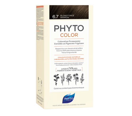 Фито Фитоколор крем-краска 6.7 темно-русый каштановый Phyto PhytoColor Permanent Color 6.7 Днепр