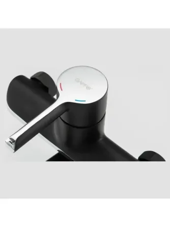 Змішувач для ванни з душовим гарнітуром GAPPO G3203-6 чорний/хром Київ