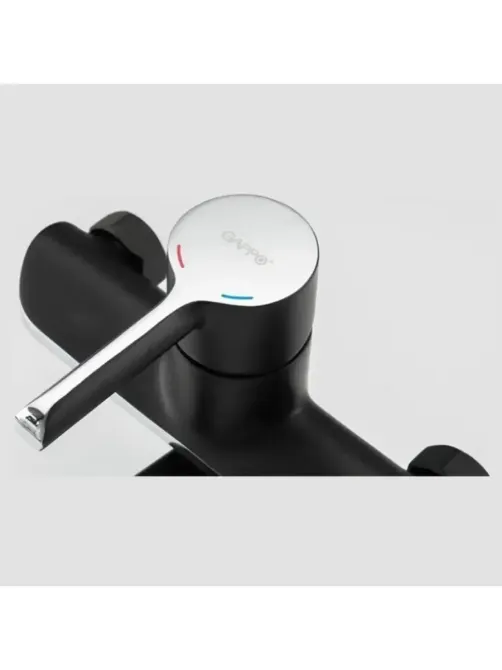 Смеситель для ванны с душевым гарнитуром Gappo G3203-6 черный/хром Киев - изображение 4