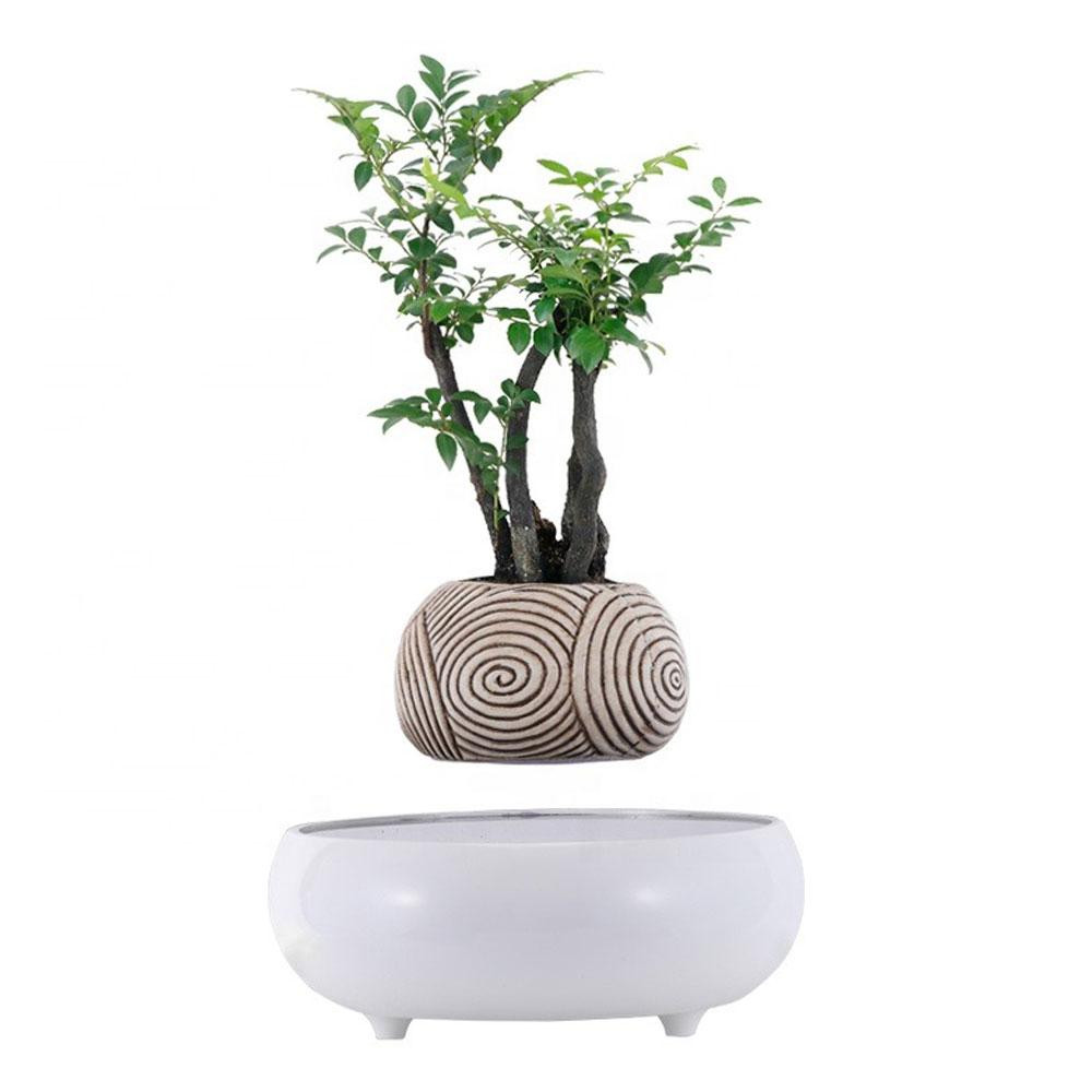 Магнитный левитационный горшок для растений HCNT Magnetic Levitating Pot M5B-PW-T White Одесса - изображение 1