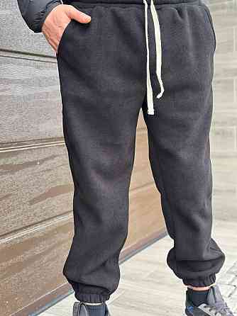 Чоловічі базові теплі штани з вельвету на флісі Графіт, 50 Одеса