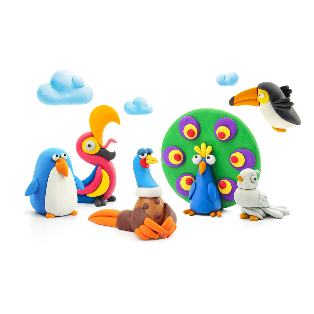 Меганабір пластиліну, що самостійно твердіє, Ліпака – Птахи Дніпро - фото 3