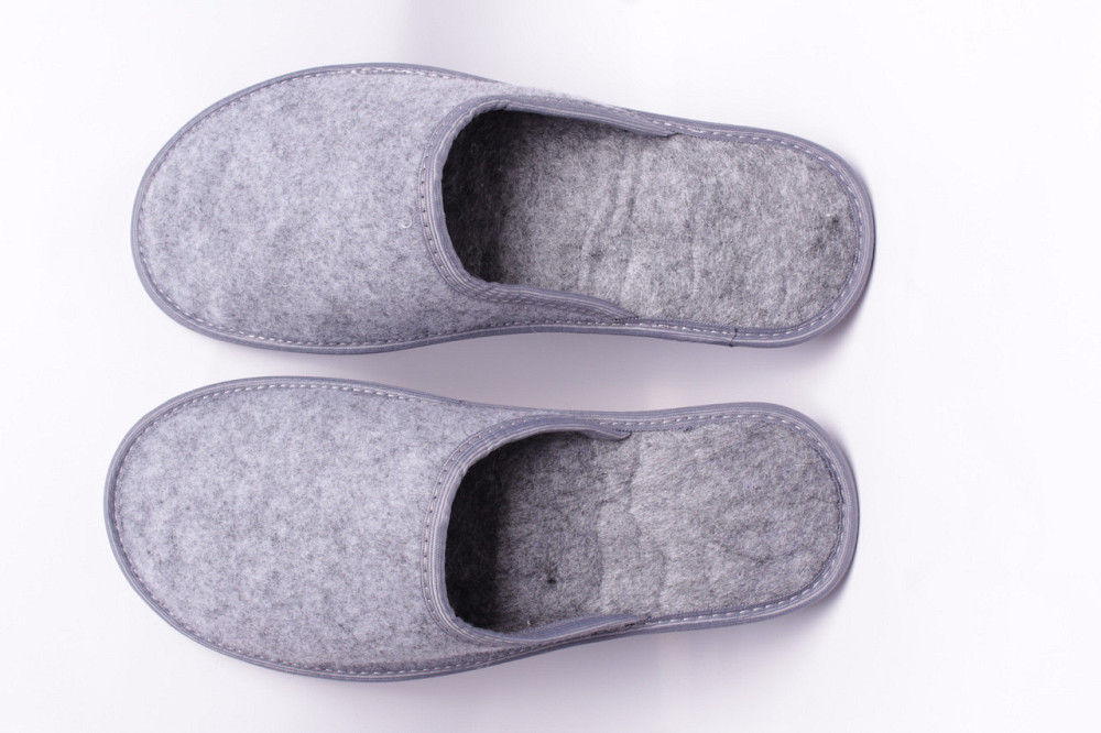 Хатні капці чоловічі для гостей із підошвою, сірі 41-45 розмір Одеса - фото 10