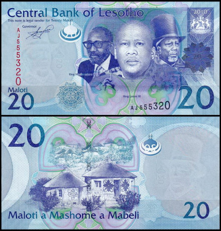 Лесото/Lesotho 20 Maloti 2010(2011) Pick 22 UNC Полтава - фото 1