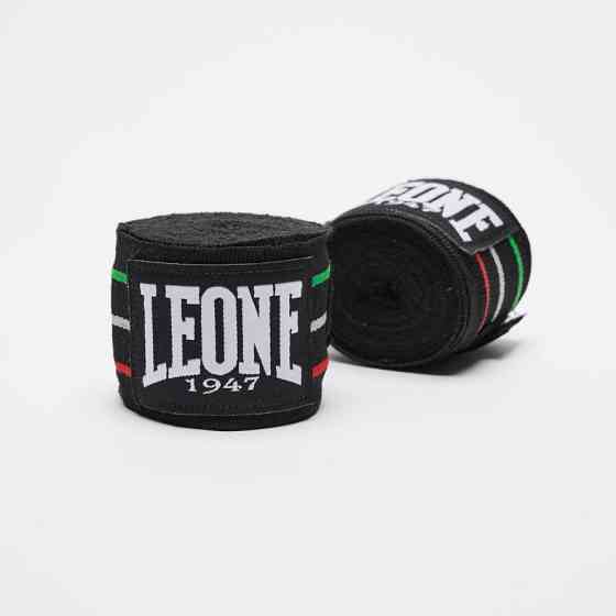 Боксерські бинти Leone Flag Black 3,5м професійні спортивні бинти для боксу, чорні Київ