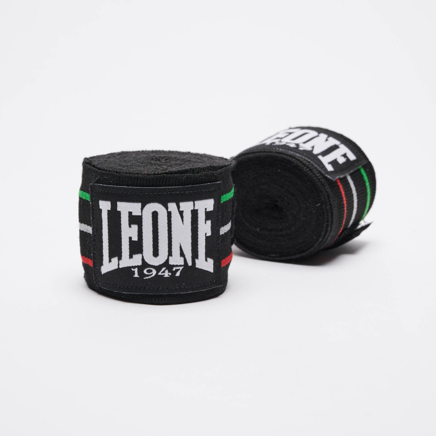 Боксерские бинты Leone Flag Black 3,5м профессиональные спортивные бинты для бокса, черные Киев - изображение 2