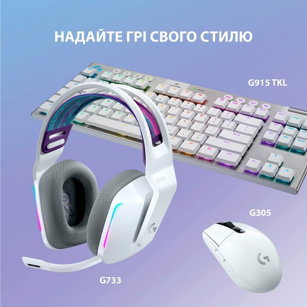 Гарнітура Logitech G733 White (981-000883) Білий Харьков - изображение 8