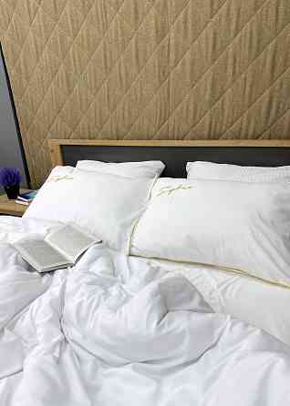 Комплект постільної білизни Сатин, Двоспальний 180х220 Білий (88-153) Київ