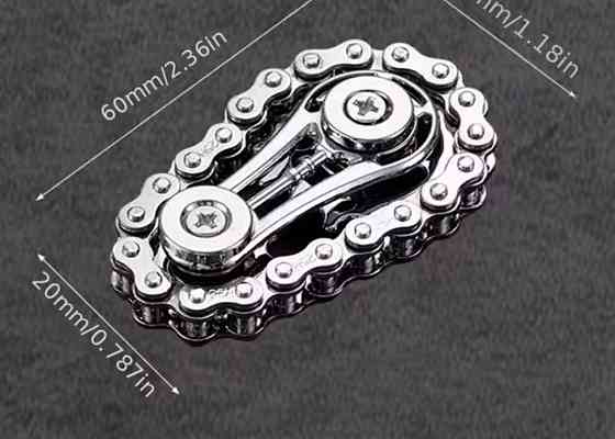 Металевий спінер ланцюг антистрес ручний велосипедний ланцюжок портативний фіджет іграшка Київ