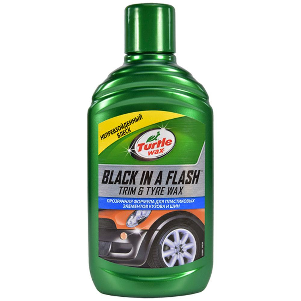 TURTLE WAX 54750 Black Flash / Black In A Flash — Поліроль-гель для шин та пластику 300 мл | Глибокий чорний колір та тривалий зах Ковель - фото 1