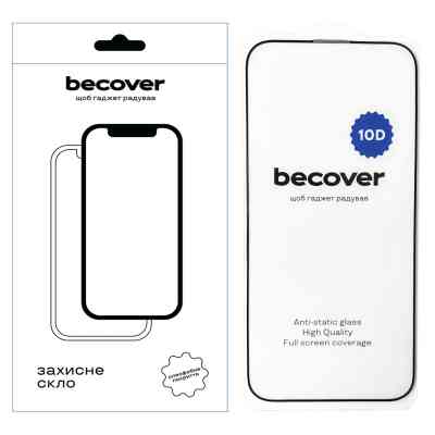 Стекло защитное BeCover Apple iPhone 16 Pro Max 10D Black (712324) Винница