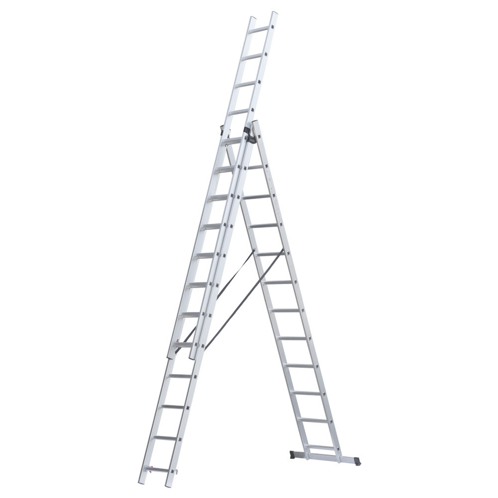 Драбина розкладна універсальна 3×12 щаблів 7.89м SIGMA (5032374) Київ - фото 1