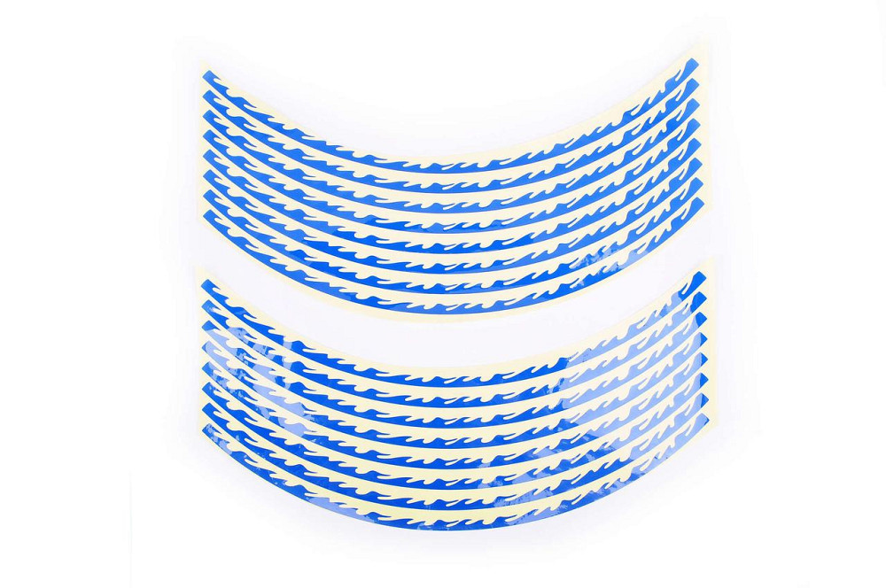 Наклейка на колесо 17 декор (16шт, синя) (#6065) Мукачево - фото 1