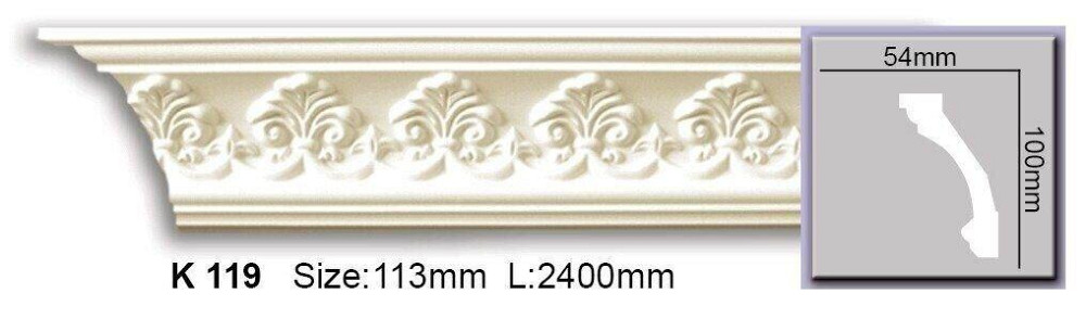 Карниз с орнаментом полиуретановый Harmony K 119 Днепр - изображение 1