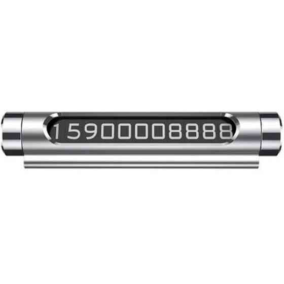 Паркувальна карта Baseus Metal Temporary Parking Number Plate для 2 номерів телефонів - Срібнa (ACNUM-C0S) Київ
