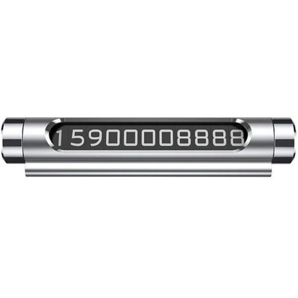 Паркувальна карта Baseus Metal Temporary Parking Number Plate для 2 номерів телефонів - Срібнa (ACNUM-C0S) Київ - фото 1