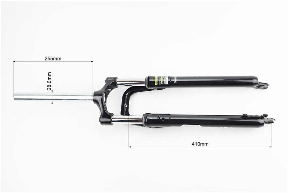 Вилка 29" амортизаційна, без різьби 1-1/8" (28,6мм), шток 255мм, з ходом 75мм, Disk-brake, Preload, чорна CH-386 Київ - фото 3