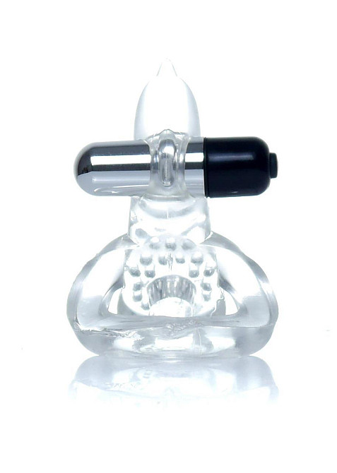 Ерекційне кільце - Dolphin Vibro CockRing Clear Sex Aura Київ - фото 4