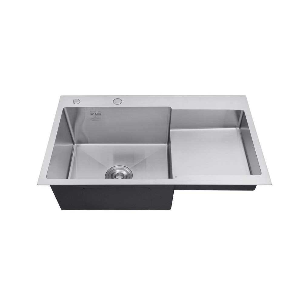 Кухонная мойка с нержавеющей стали Kroner KRP Gebürstet - 7848LHM (3/1 мм) Киев - изображение 3