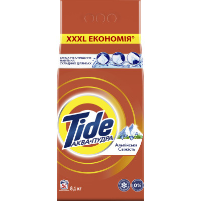 Пральний порошок Tide Аква-Пудра Альпійська свіжість 8.1 кг (8006540535240) Вінниця - фото 1