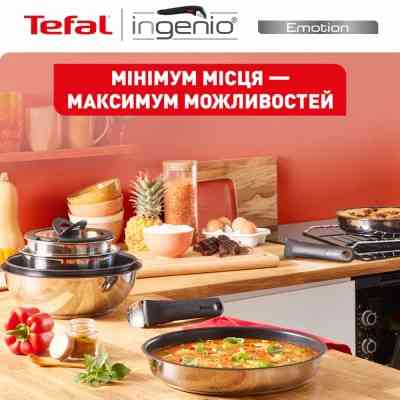 Набор сковородок Tefal Ingenio Emotion 3 предмети (L897S374) Винница