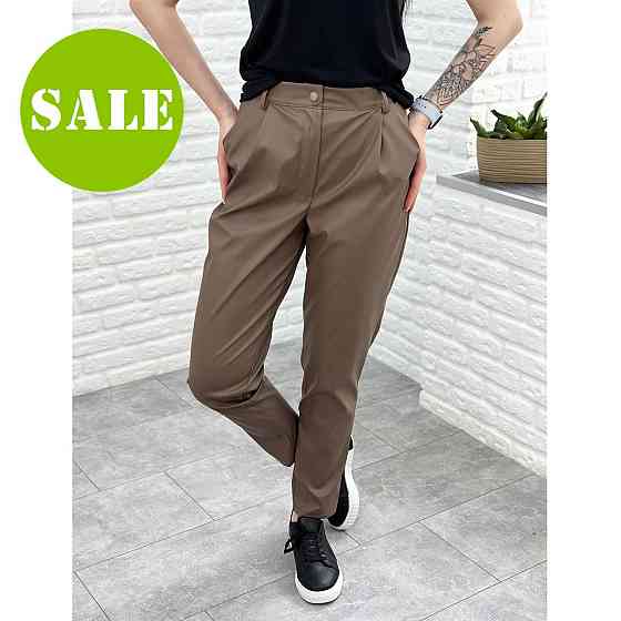 Прямі брюки з екошкіри "Arden" оптом | Розпродаж моделі Київ