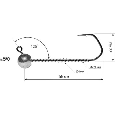 Джиг-головка DS Barbarian 5/0 10g (3шт/уп) (3981.07.10) Винница - изображение 2