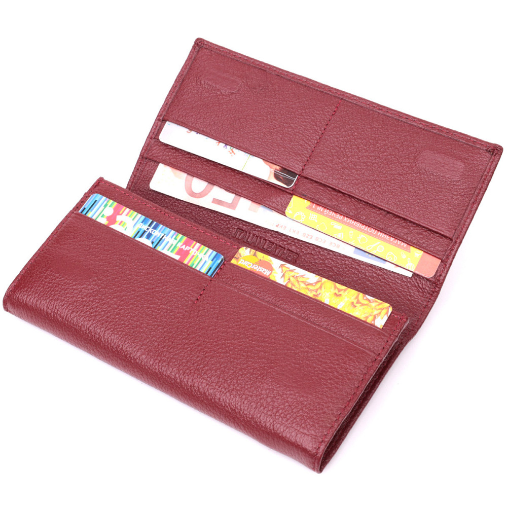 Оригінальний жіночий гаманець з натуральної шкіри ST Leather 22522 Бордовий Київ - фото 5