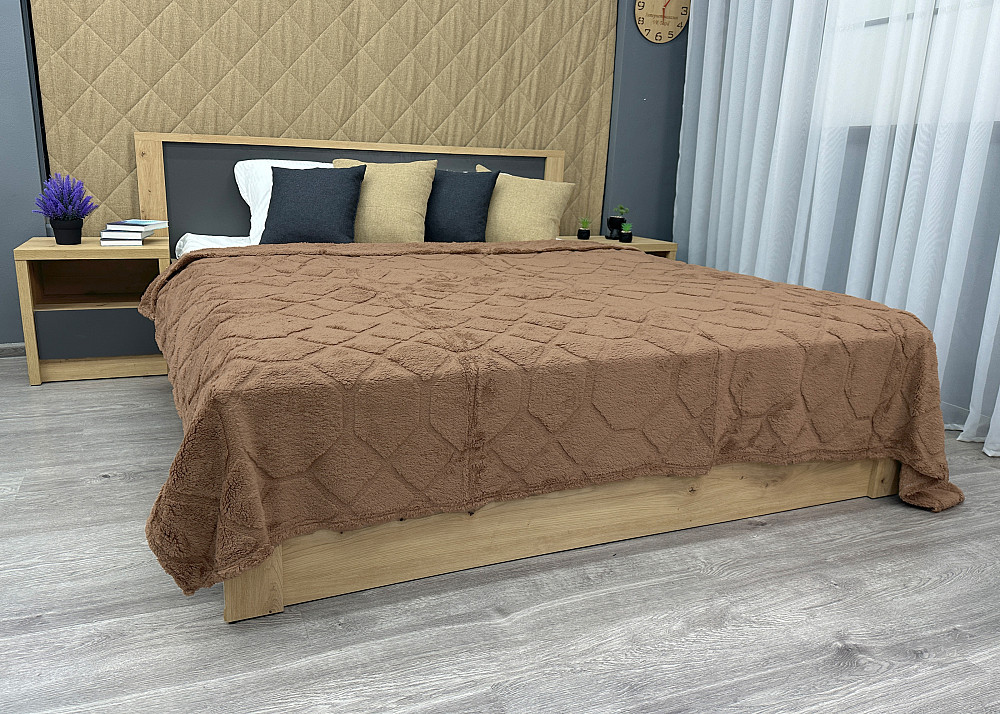 Плед-покривало Ромб 200х230 см (+-5см) Коричневий (87-258) Київ - фото 4