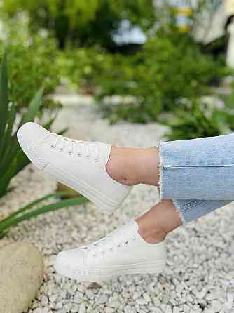 Кеди жіночі PQ-22 білі тканина весна-осінь 37р.-24см 38р.-24.5см (1451) Коломыя