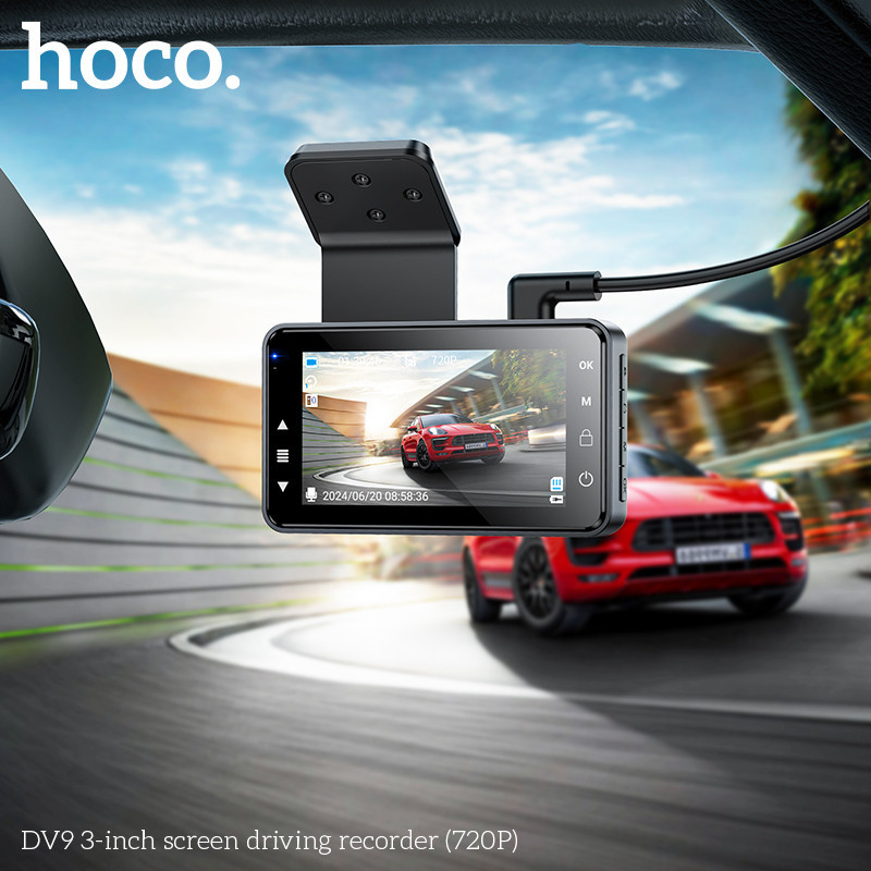 Відеореєстратор HOCO DV9 3-inch screen driving recorder (720P) Metal Gray Київ - фото 8