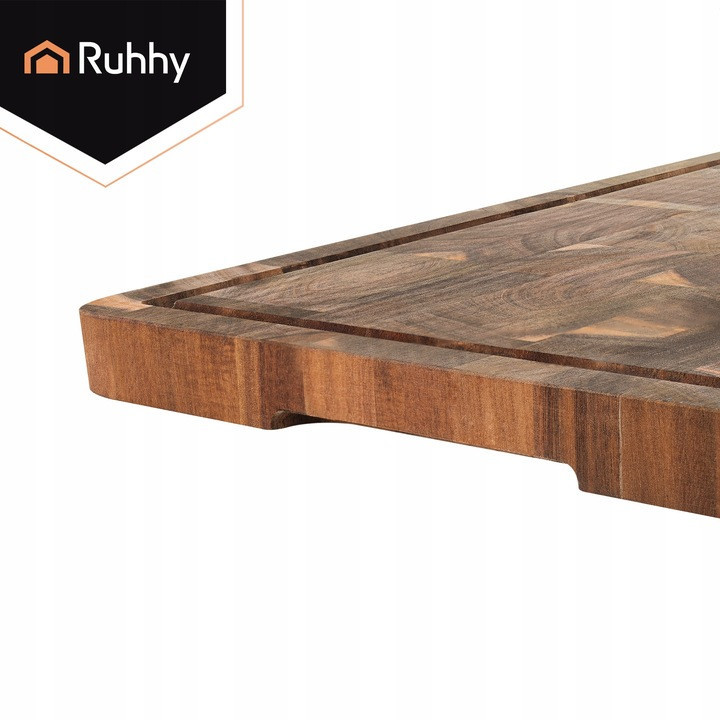 Кухонная разделочная доска из дерева акации с бортиками Ruhhy (26924) Нововолынск - изображение 4