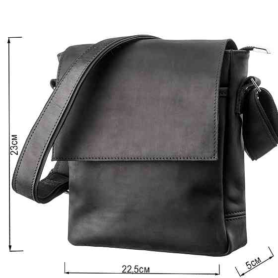 Сумка чоловіча SHVIGEL 11171 шкіряна Чорна Київ