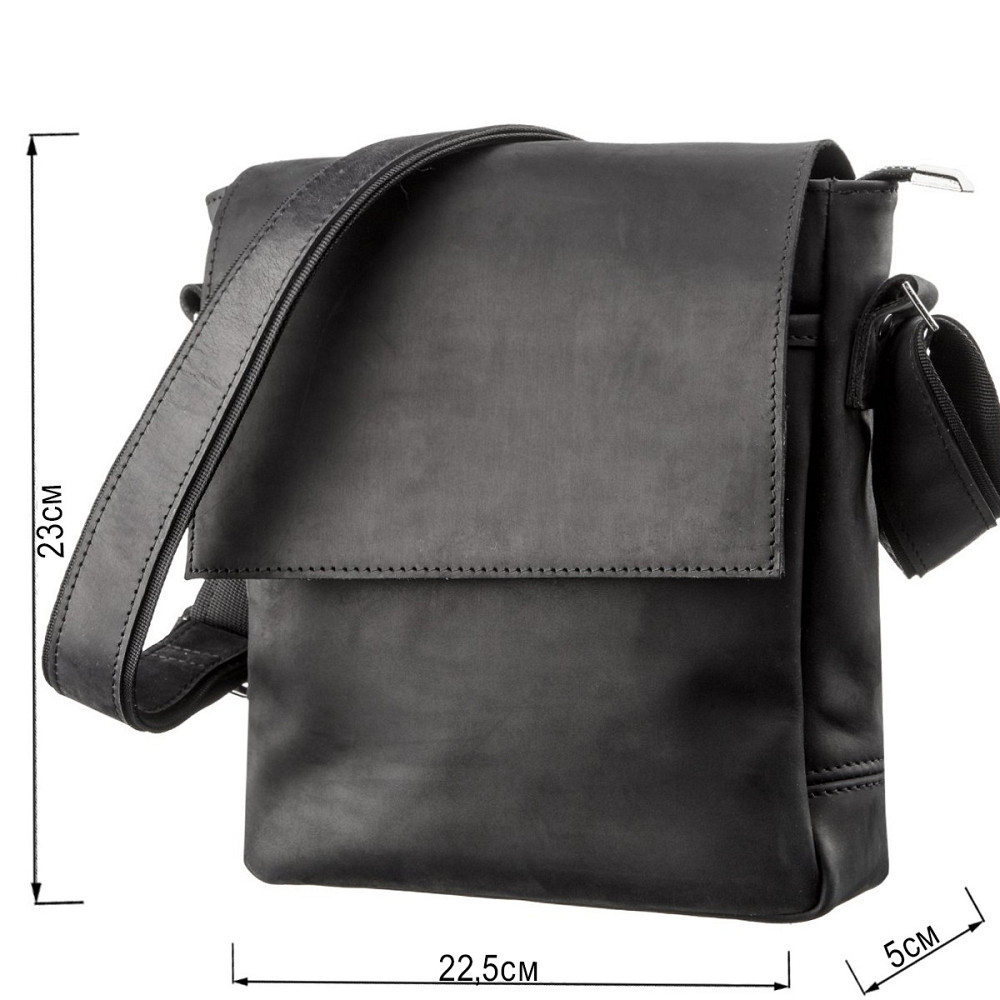 Сумка мужская SHVIGEL 11171 кожаная Черная Киев - изображение 5