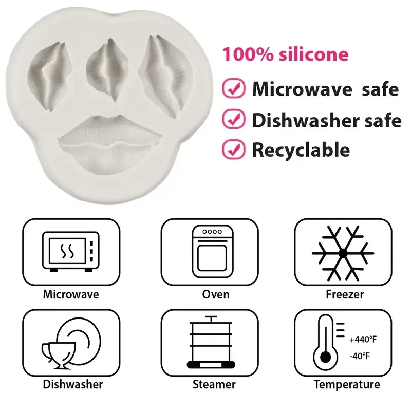 Силиконовая форма Губы 3D для шоколада и декора Киев - изображение 7