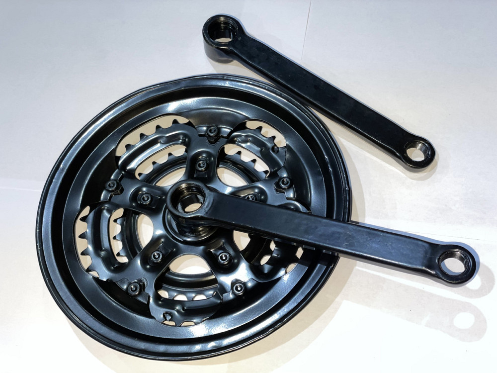 Зірки велосипедні (передні) 28/38/48T +2 шатуни L-165mm, квадрат, чорні) Мукачево - фото 1