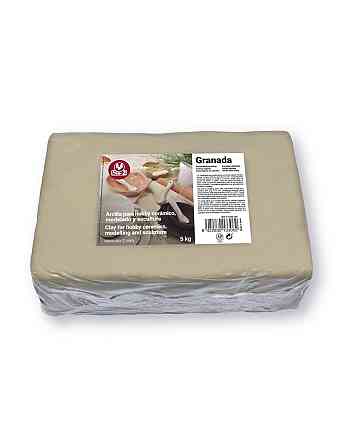 Глина гончарна натуральна з шамотом Sio-2 GRANADA 5кг Киев