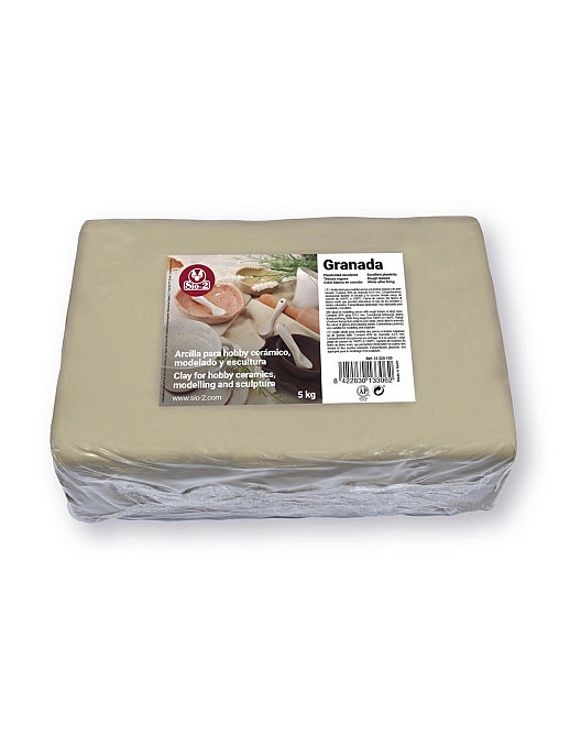 Глина гончарна натуральна з шамотом Sio-2 GRANADA 5кг Киев - изображение 1