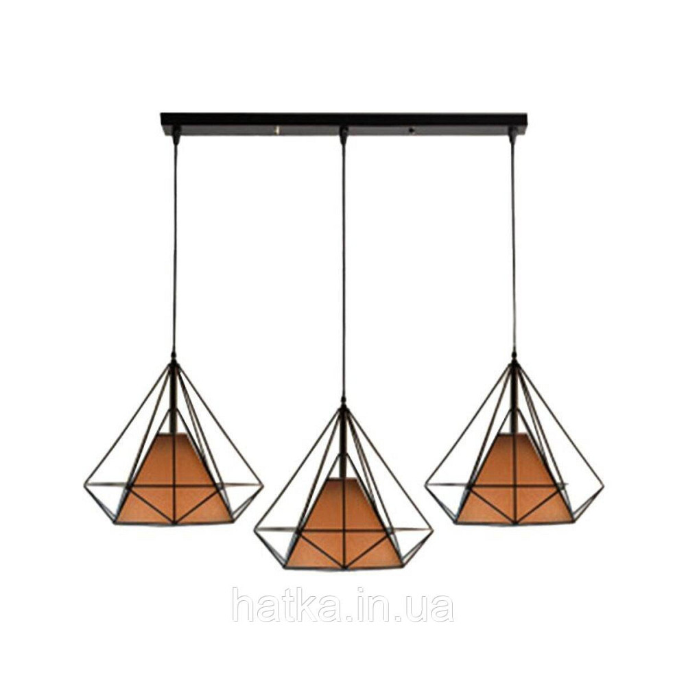 Люстра в стилі лофт GLD-18112-3 на 3 плафони Київ - фото 2