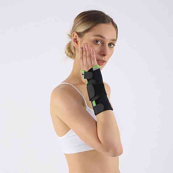 Бандаж на зап'ястя довгий з металевою пластиною на ЛІВУ руку HS19 ортез на зап'ястя Розмір XXL Кам'янець-Подільський