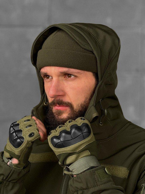 Демісезонна тактична куртка софтшел lion олива ВТ5051 Одеса - фото 4