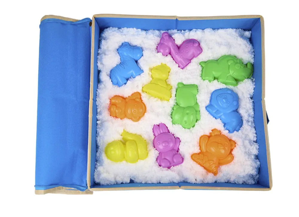 Набір снігу кінетичний пісок для дітей, набір “Сніговий зоопарк”, маса для ліплення, творчості з формою для ліплення Кам'янець-Подільський - фото 10