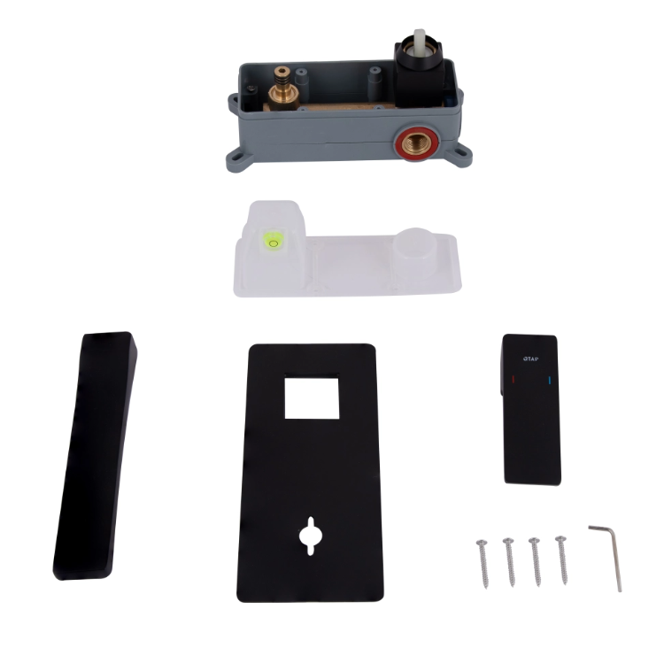 Смеситель для раковины Qtap Gemini скрытого монтажа QTGEM273BLM45694 черный/матовый Киев - изображение 8