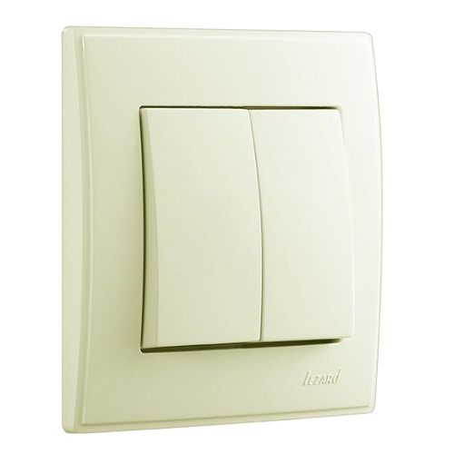 LESYA крем Вимикач внутрішній 2кл Лезард Житомир