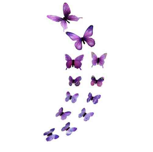 Метелики декоративні фосфорні 12 штук фіолетовий Київ