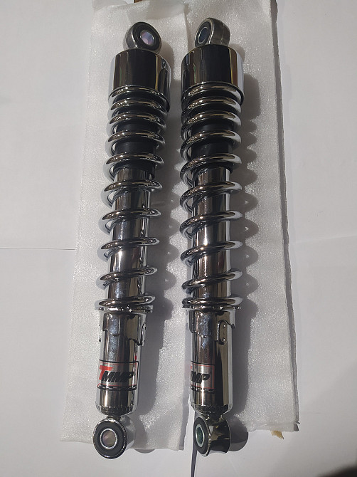 Амортизаторы (пара)   мотоцикл Ява   33 см, регулируемые   (хром) Мукачево - изображение 1