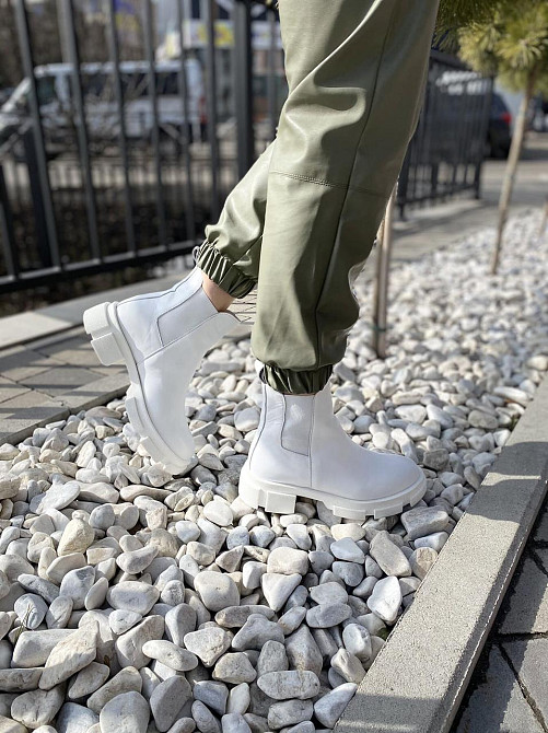 Жіночі черевики GREMMY білі натуральна шкіра висота 13 см розмір 39 (4302) Коломия - фото 7